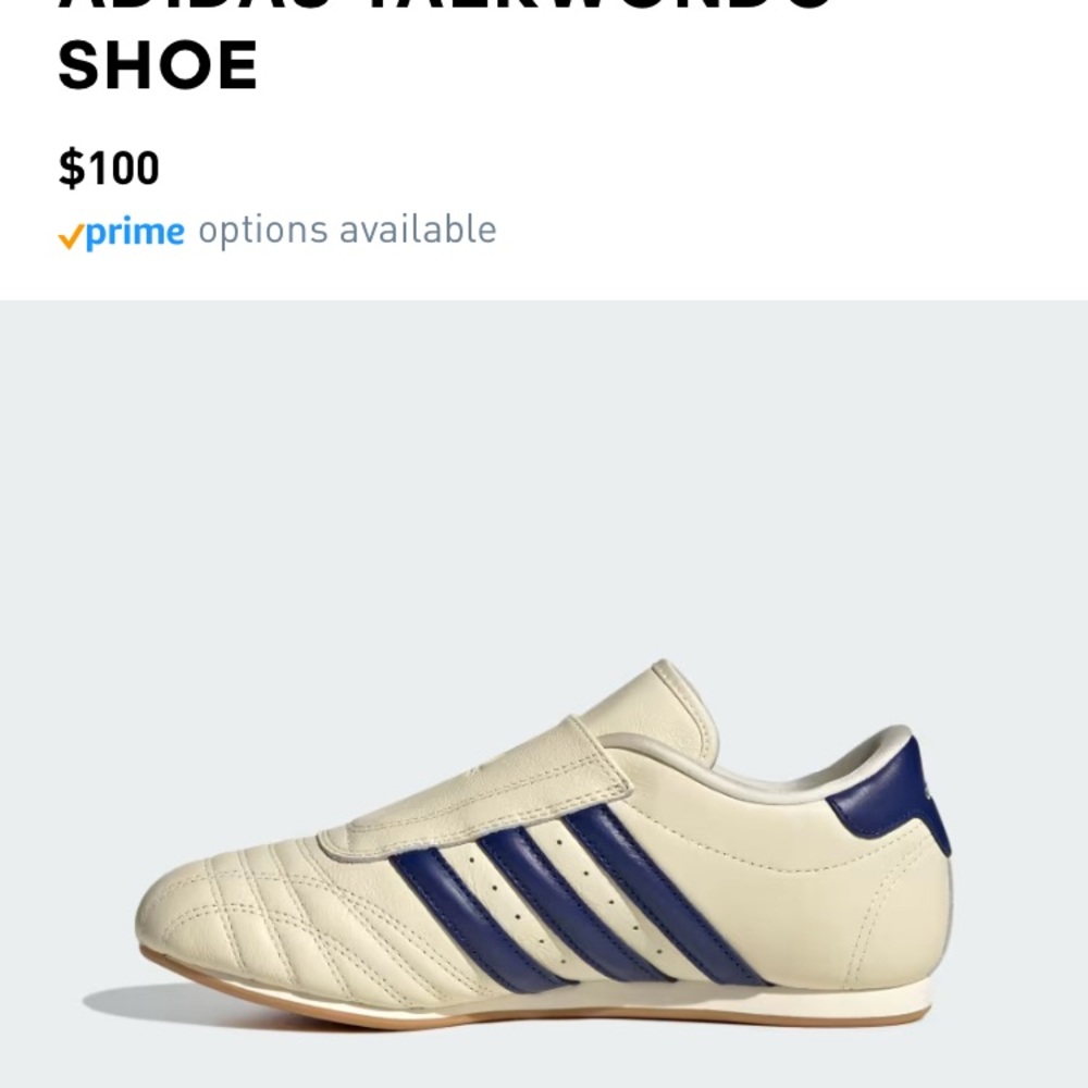 Adidas women's Cream and Navy Athletic Shoe taekwondo - Picture 5 of 12